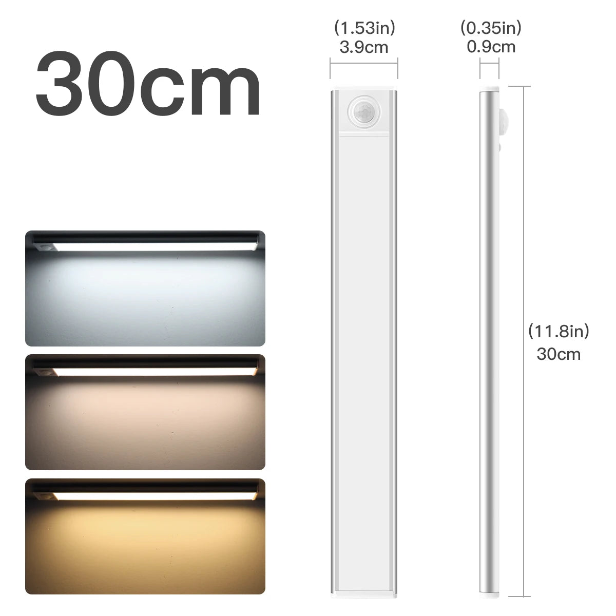 Lumivora Motion Sensor LED Light Bar- USB RECHARGEABLE, Wireless, 3 Colors, 3oCM/50CM