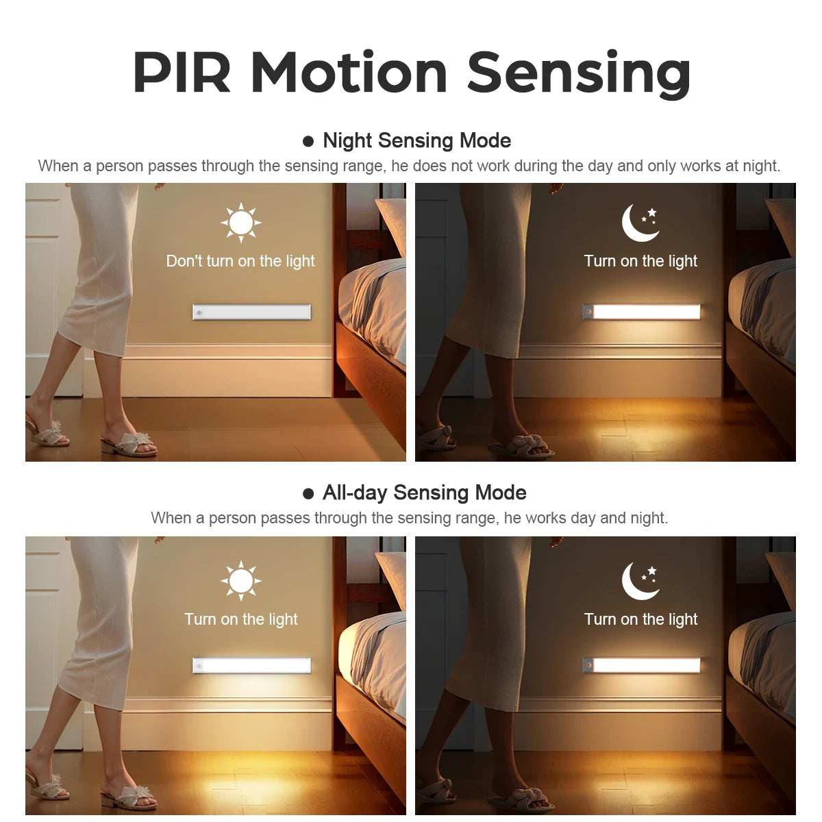 Lumivora Motion Sensor LED Light Bar- USB RECHARGEABLE, Wireless, 3 Colors, 3oCM/50CM