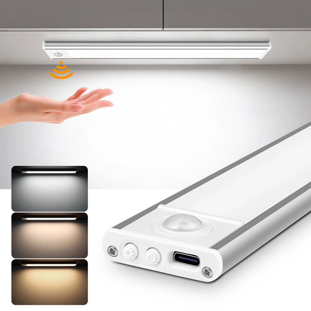 Lumivora Motion Sensor LED Light Bar- USB RECHARGEABLE, Wireless, 3 Colors, 3oCM/50CM