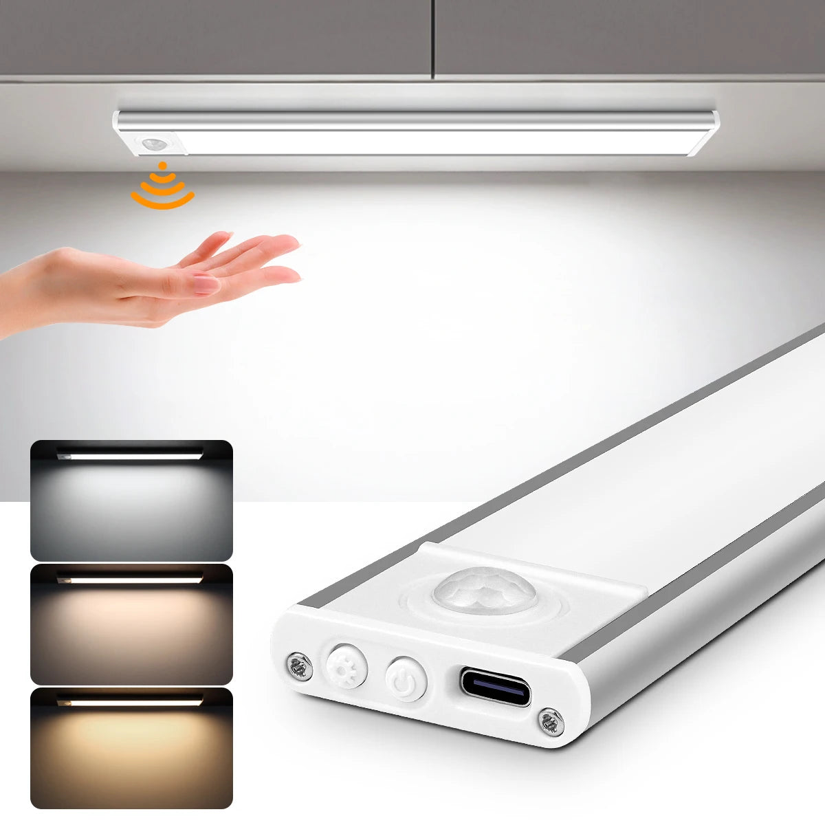 Lumivora Motion Sensor LED Light Bar- USB RECHARGEABLE, Wireless, 3 Colors, 3oCM/50CM