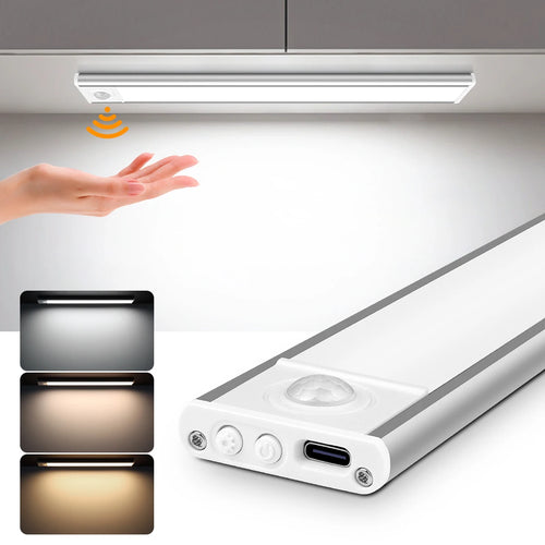Lumivora Motion Sensor LED Light Bar- USB RECHARGEABLE, Wireless, 3 Colors, 3oCM/50CM